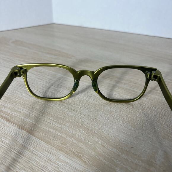 Vintage Tura Yellow Green Sunglasses Frames Only Horn Rimmed 49-23 main image 8